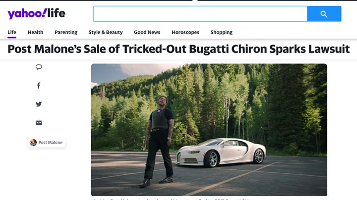 Tricked-Out Bugatti Chiron Sparks Lawsuit