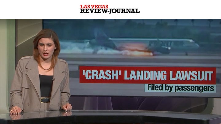 Passengers sue over plane that ‘crash landed,’ caught fire at Las Vegas airport